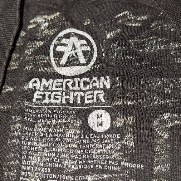 American fighter men's size medium Henley short sleeve t-shirt - Picture 2 of 6